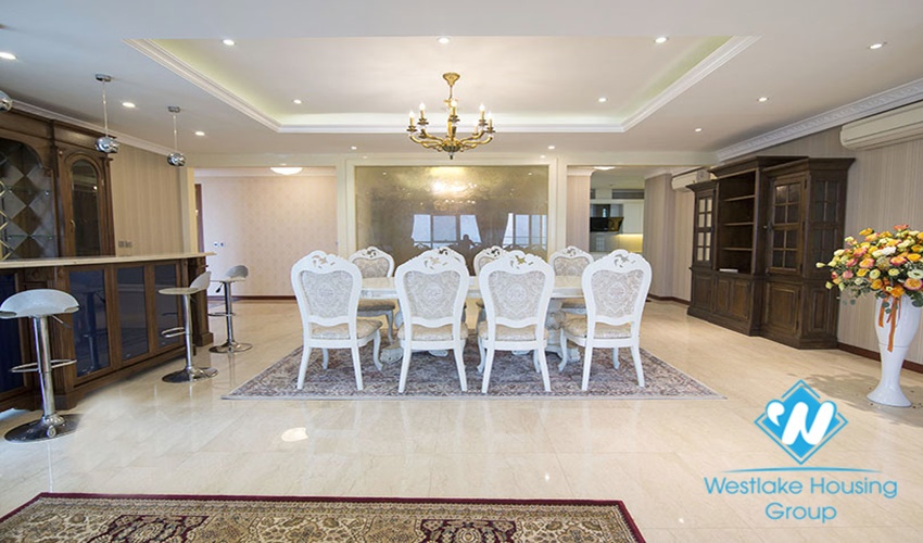 Spacious high floor 4 bedrooms apartment for rent in Ciputra, Tay Ho, Hanoi